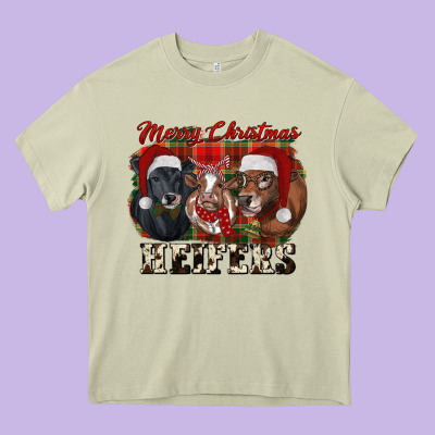 Merry Christmas Heavy Core Tee Designed By Ranaportraitstore