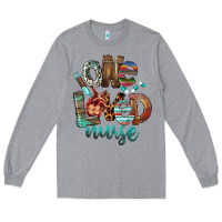 Heather Grey One Loved Nurse Long Sleeve Tee - FaDigitalArtStudio