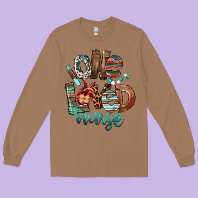 One Loved Nurse Long Sleeve Tee Designed By Fadigitalartstudio