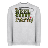 Heather Grey reel great papa Heavyweight Sweatshirt - Artiststas