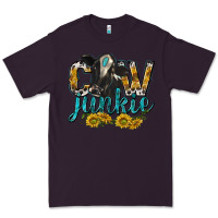Plum Cow Junkie with Cow Premium Tee - texasbilliewilder