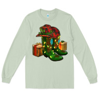 Matcha cowboy hat with boots christmas Long Sleeve Tee - RanaPortraitStore