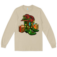 Mushroom cowboy hat with boots christmas Long Sleeve Tee - RanaPortraitStore