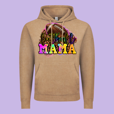 Football Mama Vintage Hoodie Designed By Oliviacreatesart