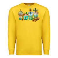 Lemon jesus coffee cups Premium Sweatshirt - AdoDesignShop