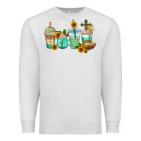Oatmeal Heather jesus coffee cups Premium Sweatshirt - AdoDesignShop