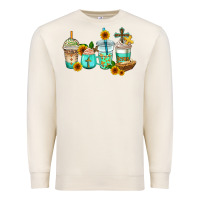 Sandshell jesus coffee cups Premium Sweatshirt - AdoDesignShop