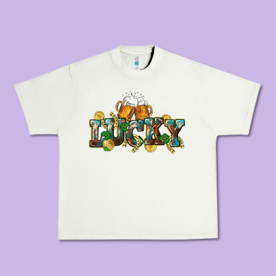 Lucky Beers St. Patrick's Day Urban Heavy Tee Designed By Cowgirlartshop