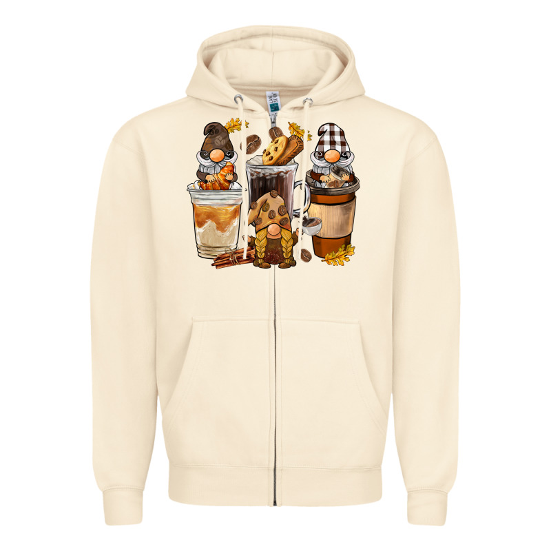 Coffee Gnome Zipper Hoodie by BarkalooDesign | Teevron
