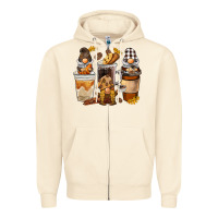 Sandshell Coffee gnome Zipper Hoodie - BarkalooDesign