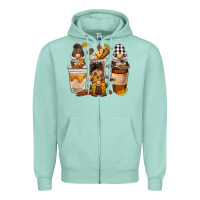Seafoam Coffee gnome Zipper Hoodie - BarkalooDesign
