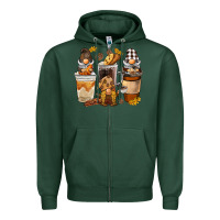 Sports Green Coffee gnome Zipper Hoodie - BarkalooDesign