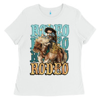 White Rodeo kid Cowboy midilli horse Ladies Tee - HowdyJamesFarm
