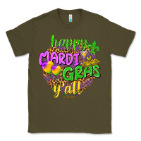 Army Green Love Mardi Gras Y'all Classic Tee - HowdyJamesFarm
