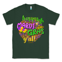 Sports Green Love Mardi Gras Y'all Classic Tee - HowdyJamesFarm