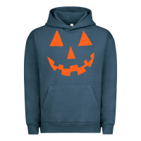 Pigment Midnight Navy Halloween Pumpkin Face Gift Creepy Spooky Horror Urban Hoodie - maiPhamDesign
