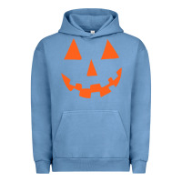 Pigment Pebble Blue Halloween Pumpkin Face Gift Creepy Spooky Horror Urban Hoodie - maiPhamDesign