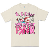 Bone In October We Wear Pink Breast Cancer Awareness Premium Tee - texasbilliewilder