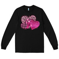 Black breast cancer hearts Long Sleeve Tee - FaDigitalArtStudio