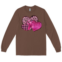 Chestnut breast cancer hearts Long Sleeve Tee - FaDigitalArtStudio