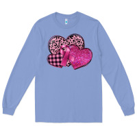 Colony Blue breast cancer hearts Long Sleeve Tee - FaDigitalArtStudio