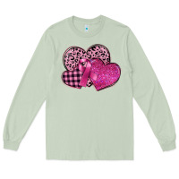Matcha breast cancer hearts Long Sleeve Tee - FaDigitalArtStudio