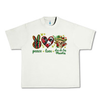 Pistachio Peace love dia de los muertos Mexico Urban Heavy Tee - HowdyJamesFarm