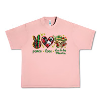 Salmon Peace love dia de los muertos Mexico Urban Heavy Tee - HowdyJamesFarm