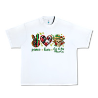 White Peace love dia de los muertos Mexico Urban Heavy Tee - HowdyJamesFarm