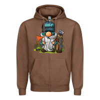 Chestnut golf gnome Zipper Hoodie - BarkalooDesign