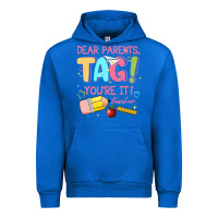Cobalt dear parents tag youre it teacher Urban Hoodie - JahusDesignShop