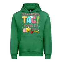 Emerald dear parents tag youre it teacher Urban Hoodie - JahusDesignShop
