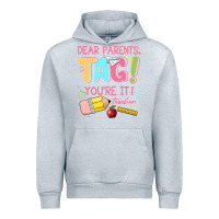 Heather Grey dear parents tag youre it teacher Urban Hoodie - JahusDesignShop