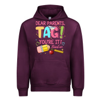 Mauve Wine dear parents tag youre it teacher Urban Hoodie - JahusDesignShop