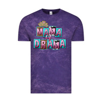 Cloud Purple Mama of Drama Mother's Day Vintage Tee - CowGirlArtShop