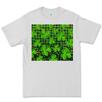 Dove Grey shamrock and plaid Premium Tee - RanaPortraitStore