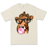 Bone Cow Lick with Leopard Bandana Premium Tee - texasbilliewilder