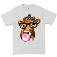 Cow Lick With Leopard Bandana Premium Tee | Teevron