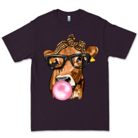 Plum Cow Lick with Leopard Bandana Premium Tee - texasbilliewilder