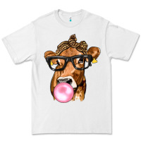 White Cow Lick with Leopard Bandana Premium Tee - texasbilliewilder