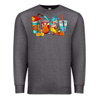 Charcoal Heather firefighter coffee cups Premium Sweatshirt - AdoDesignShop