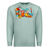 Seafoam firefighter coffee cups Premium Sweatshirt - AdoDesignShop