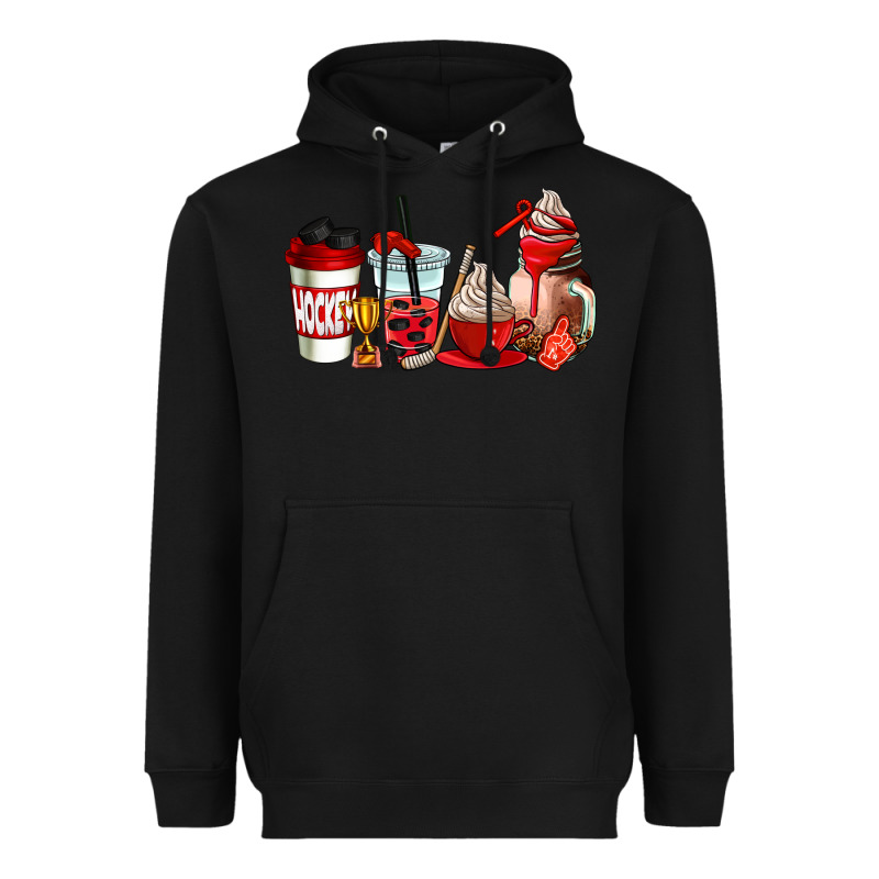 Hockey Coffee Cups Heavyweight Hoodie by AdoDesignShop | Teevron