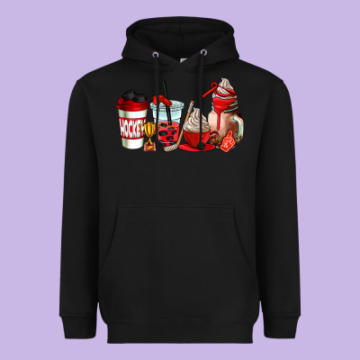 Hockey Coffee Cups Heavyweight Hoodie Designed By Adodesignshop