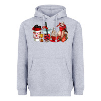 Heather Grey hockey coffee cups Heavyweight Hoodie - AdoDesignShop