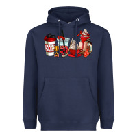 Navy hockey coffee cups Heavyweight Hoodie - AdoDesignShop