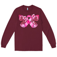 Burgundy Cancer butterfly Long Sleeve Tee - FaDigitalArtStudio