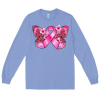 Colony Blue Cancer butterfly Long Sleeve Tee - FaDigitalArtStudio