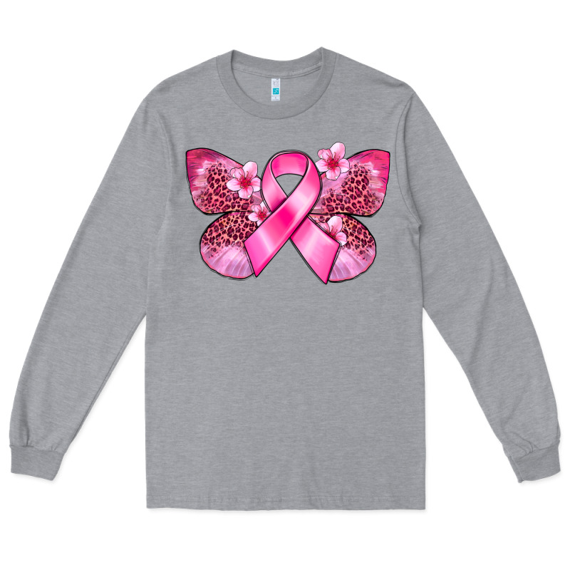 Cancer Butterfly Long Sleeve Tee by FaDigitalArtStudio | Teevron