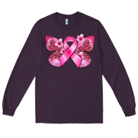 Plum Cancer butterfly Long Sleeve Tee - FaDigitalArtStudio
